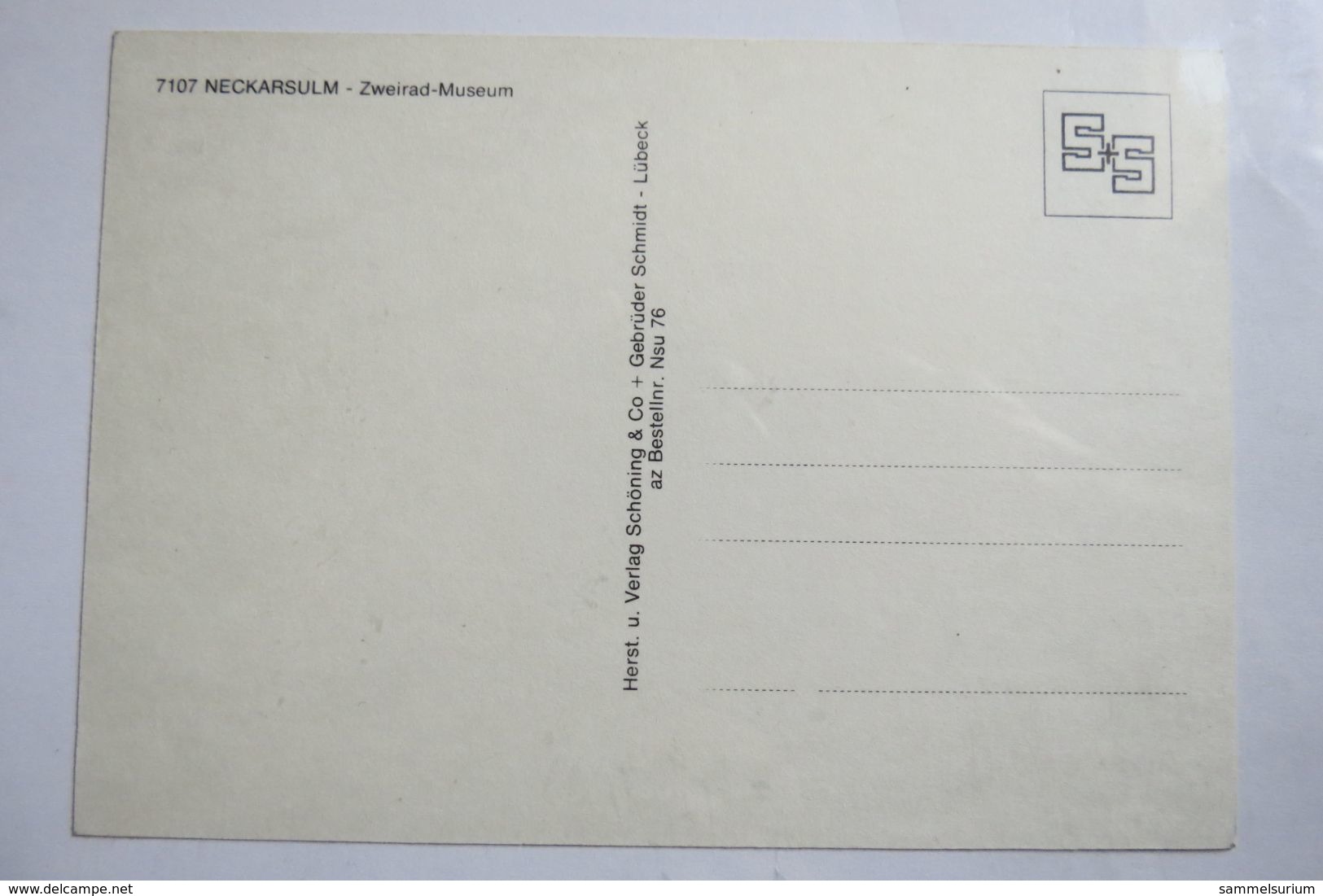 (11/10/72) Postkarte/AK "Neckarsulm" Zweirad-Museum - Neckarsulm