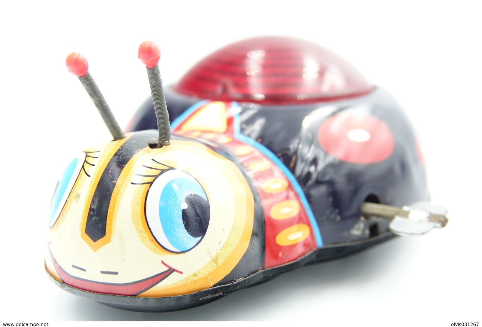 Vintage TIN TOY : Maker KANTO TOYS - GOGGLE BUGGIE SPARKLING LADY BUG - 12 Cm - JAPAN - 1960's - - Limitierte Auflagen Und Kuriositäten - Alle Marken