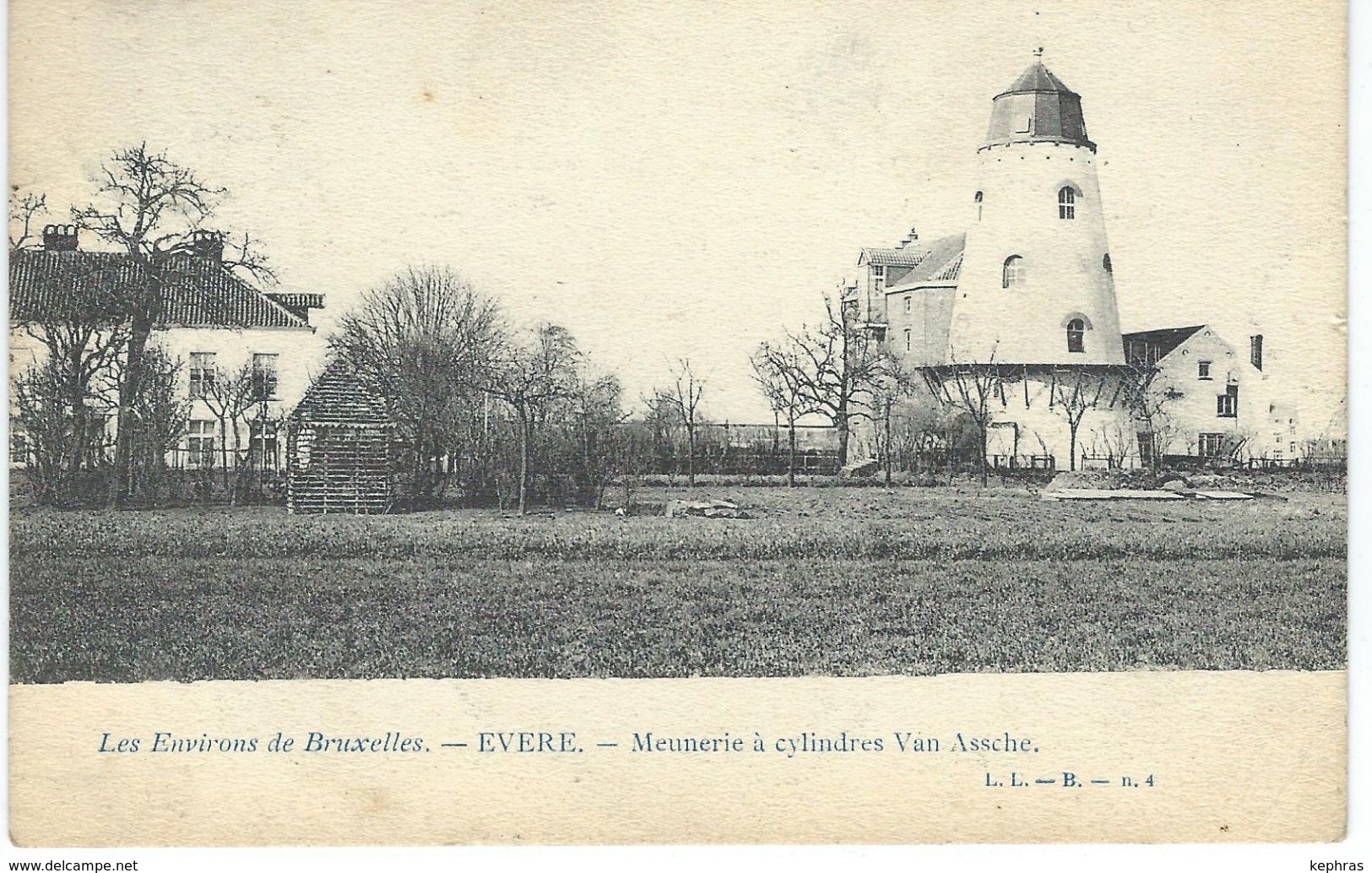 Jes Environs De Bruxelles - EVERE : Meunerie à Cylindres Van Assche - Cachet De La Poste 1906 - Evere