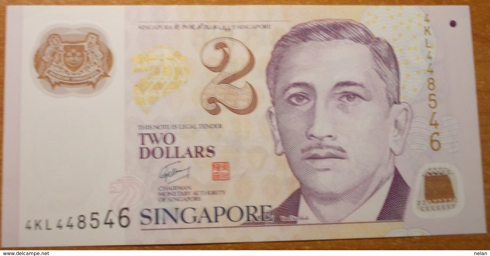 SINGAPORE  2 DOLLARS  2011 P-46d  Xf+  Polymer - Singapur