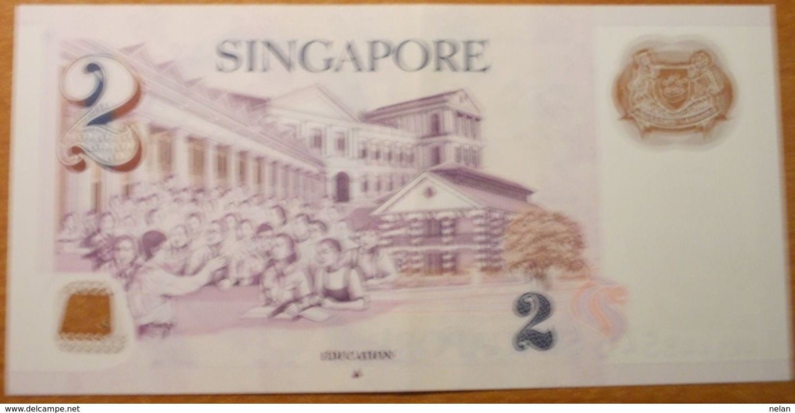 SINGAPORE  2 DOLLARS  2011 P-46d  Xf+  Polymer - Singapur