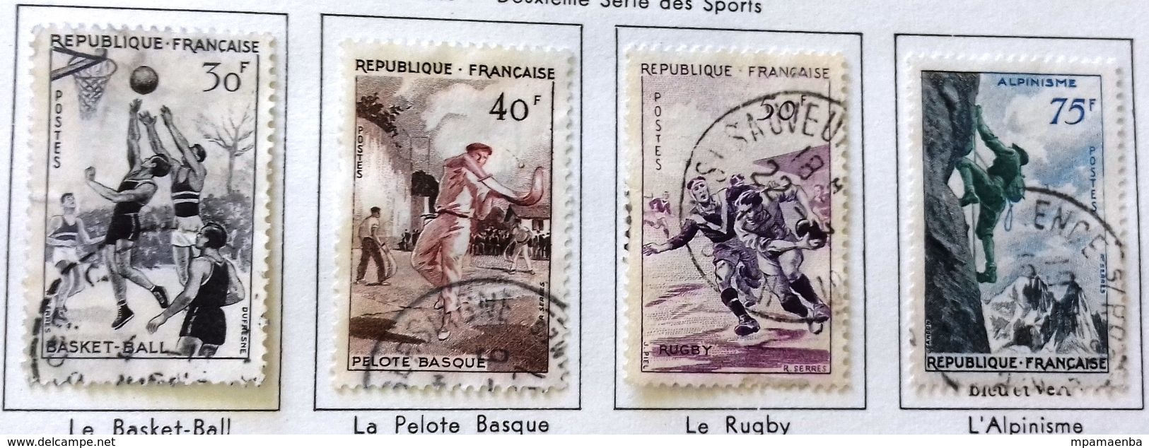 AlbumThiaude, timbres oblitérés.