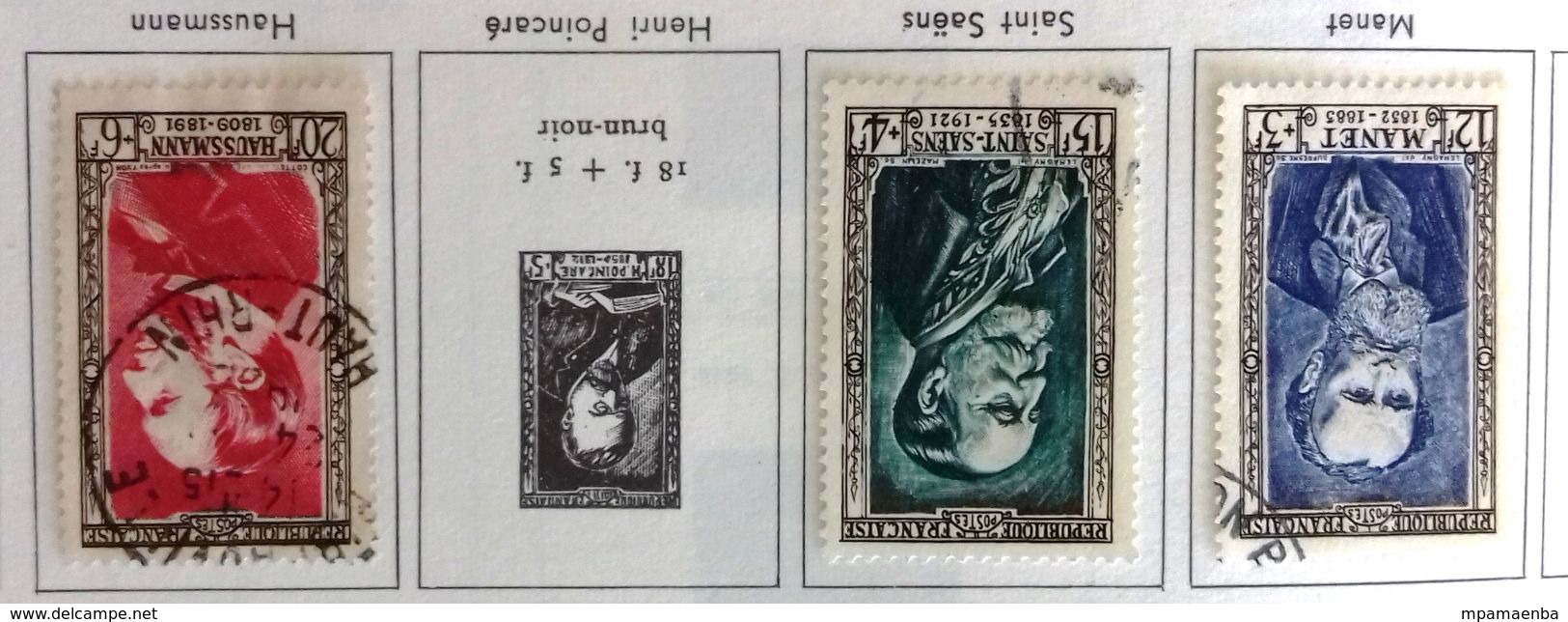 AlbumThiaude, timbres oblitérés.