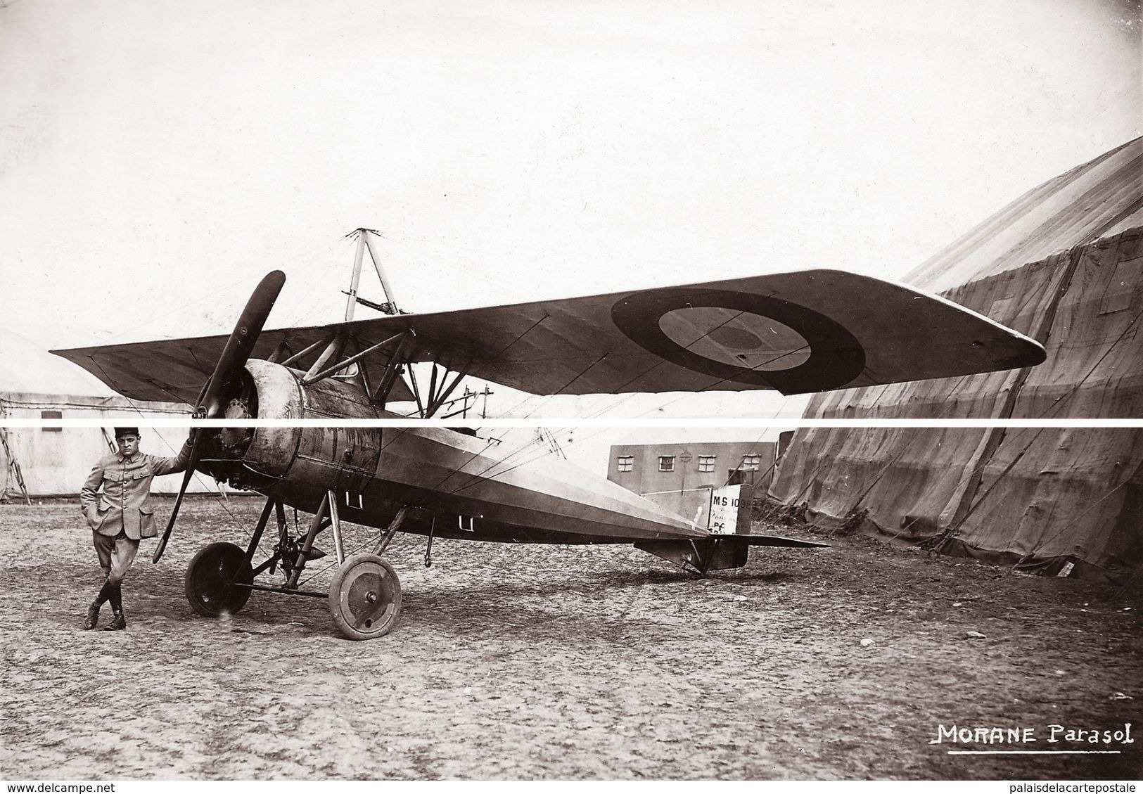 AEROPLANE ALENTOURS DE REIMS CHAMPAGNE (tirage Photo Moderne D Aprés Plaque Photo Anciennes ) - Flieger