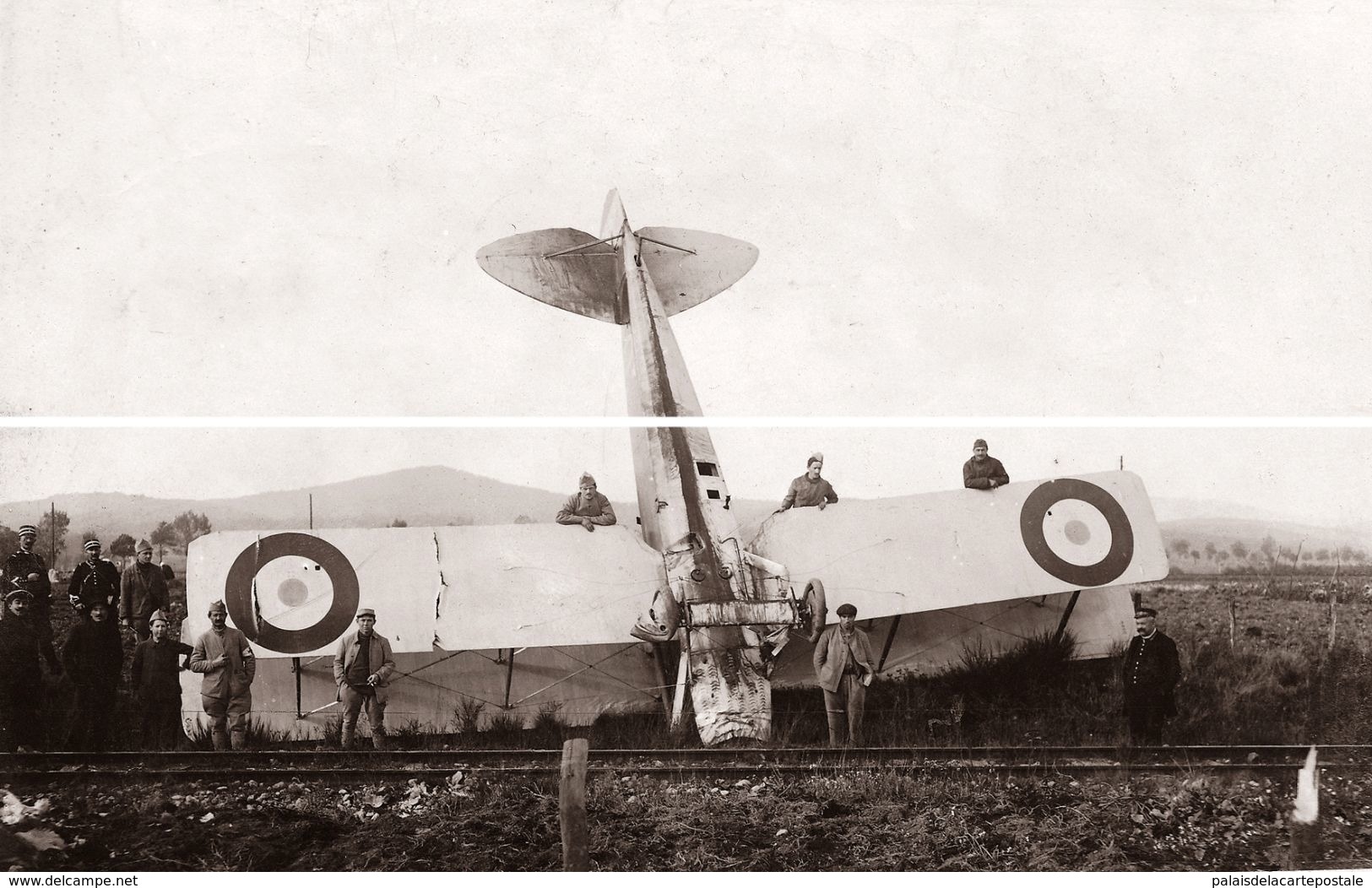 AEROPLANE ALENTOURS DE REIMS CHAMPAGNE (tirage Photo Moderne D Aprés Plaque Photo Anciennes ) - Flieger