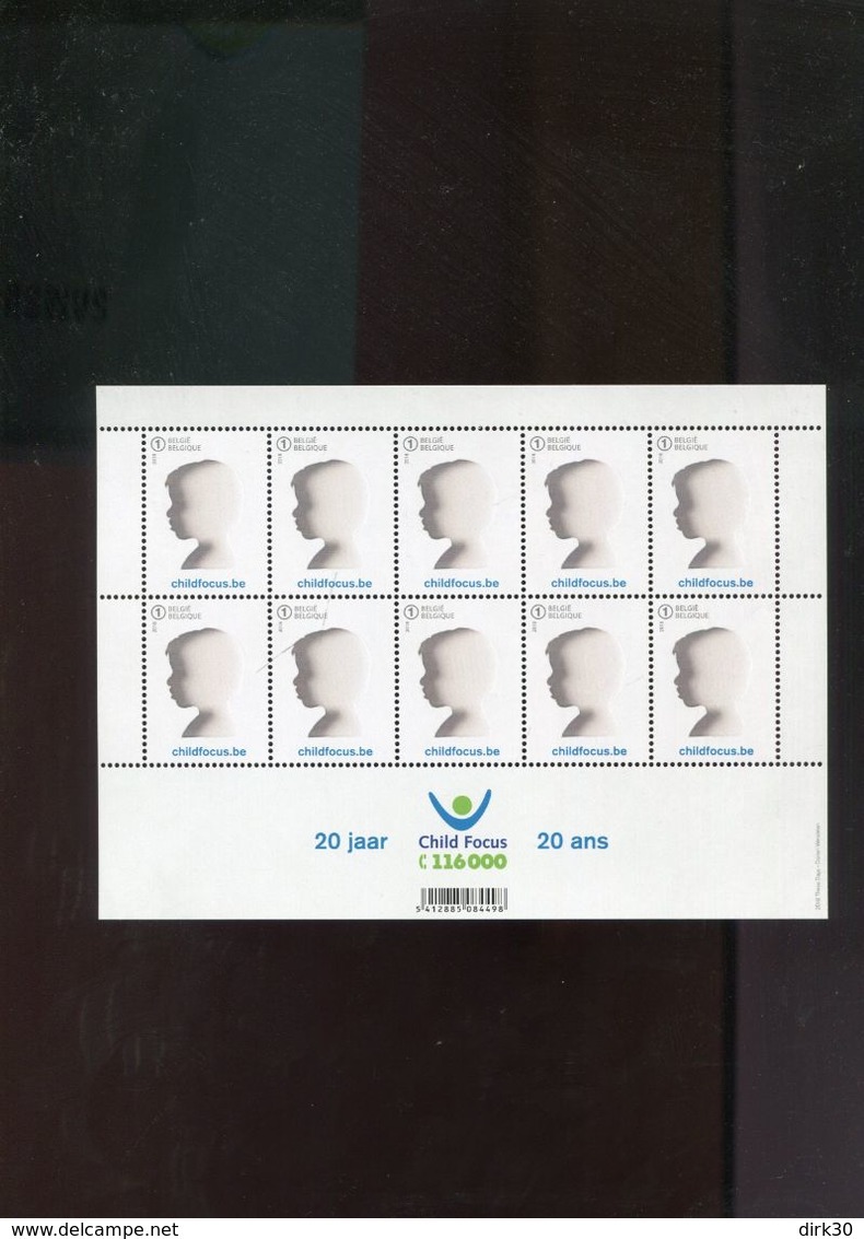 Belgie 2018 F4775 Child Focus Velletje Van 10 MNH RR Plaatnummer Z - Full Sheets And Panes