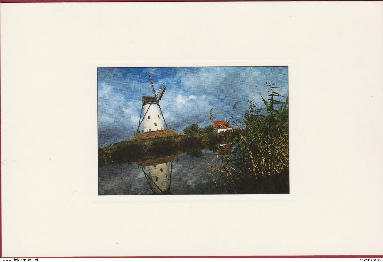 Damme Kanaal En Windmolen Molen Grote Kaart Moulin A Vent Windmill - Damme