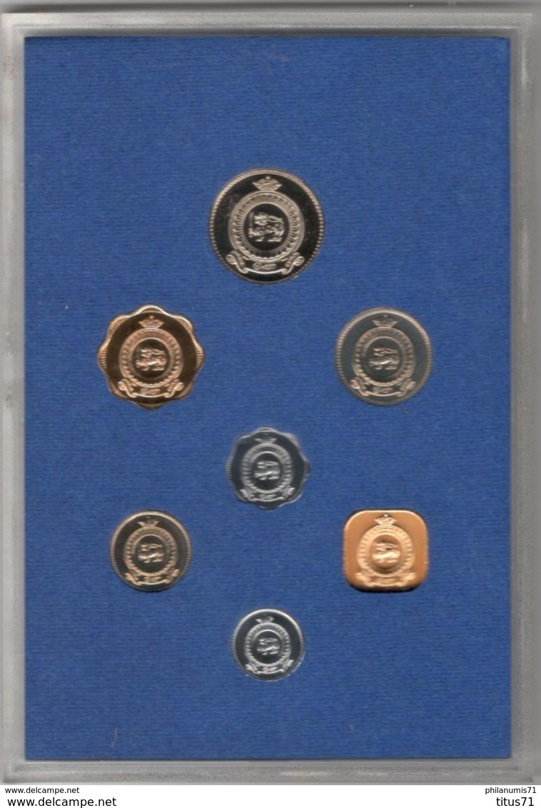 Set De 7 Monnaies Ceylan / Ceylon 1971 Proof - Sri Lanka