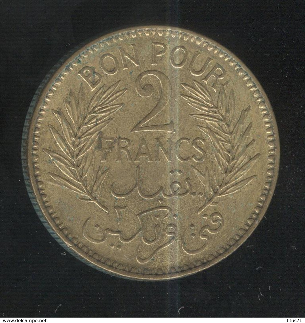 2 Francs Tunisie 1945 - Tunesië