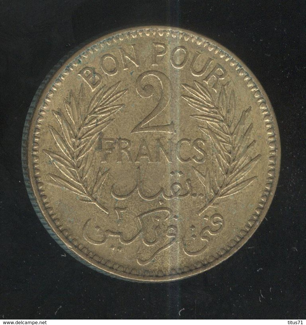 2 Francs Tunisie 1945 - Túnez