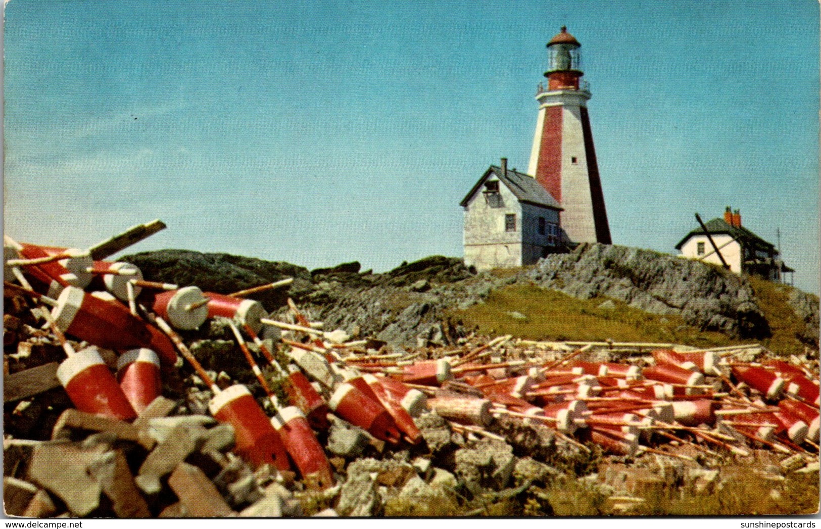 Canada Nova Scotia Yarmouth Lighthouse With Lobster Pot Markers In Foreground - Yarmouth