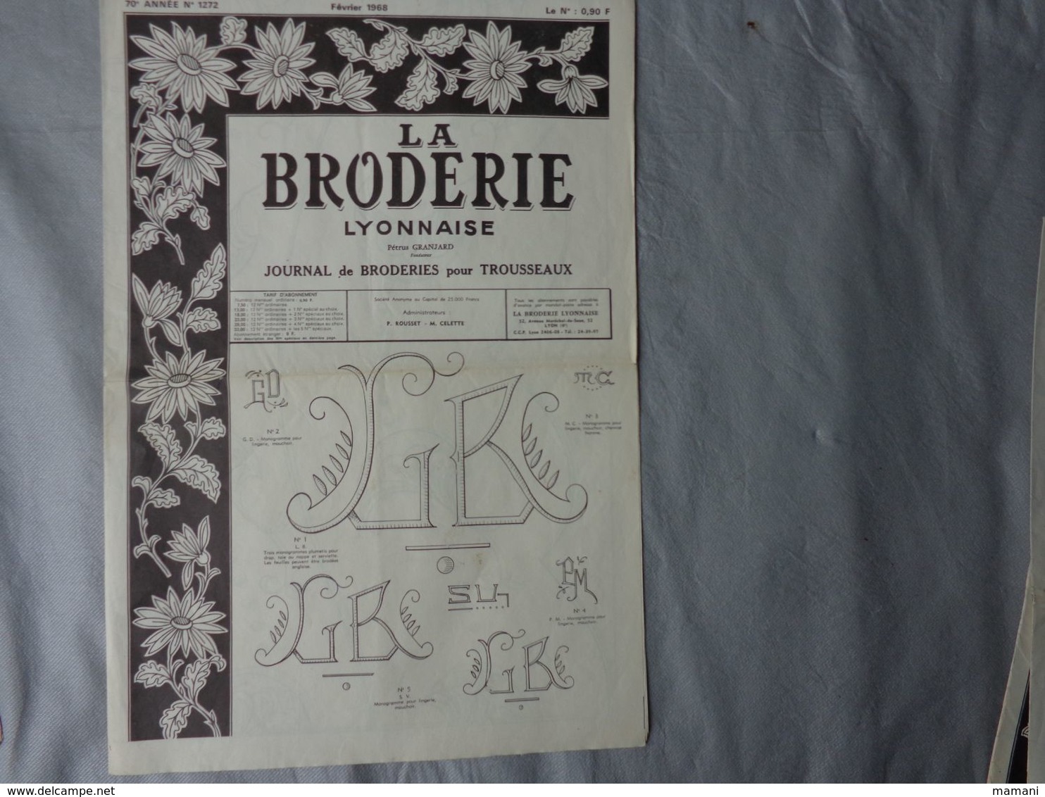 gros lot de 34 -la broderie lyonnaise-le journal des brodeuses-toute la broderie -initiales votre mode