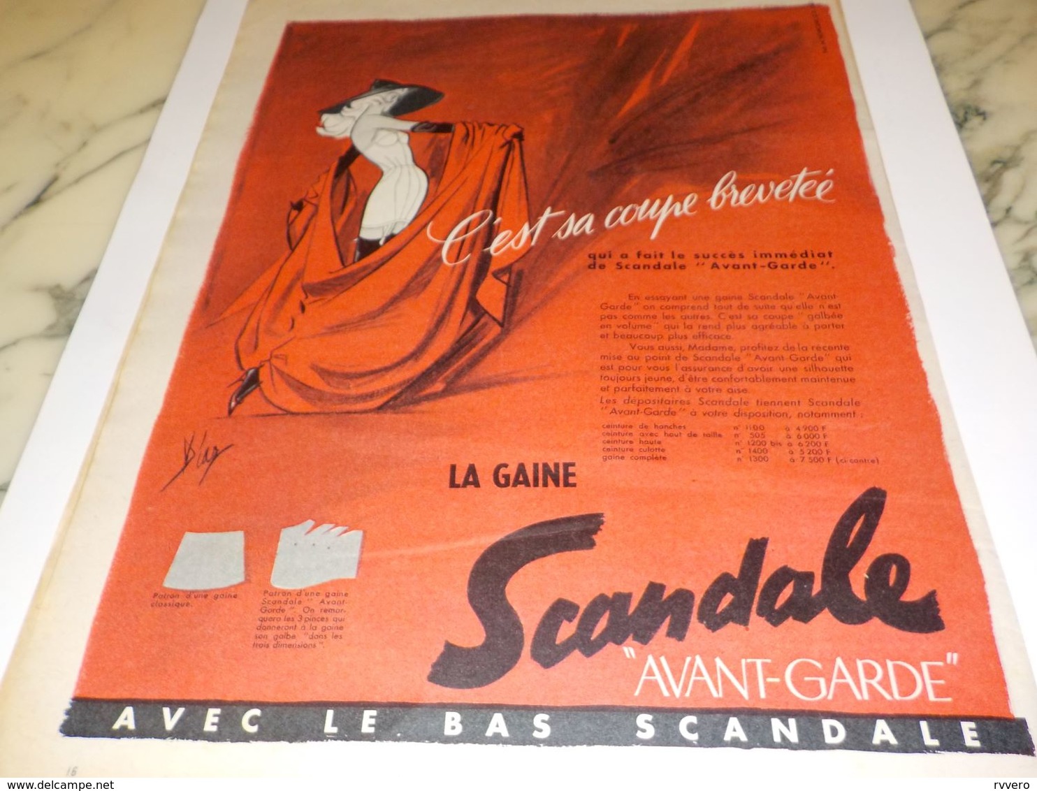 ANCIENNE  PUBLICITE AVANT GARDE SCANDALE  1958 - Autres & Non Classés
