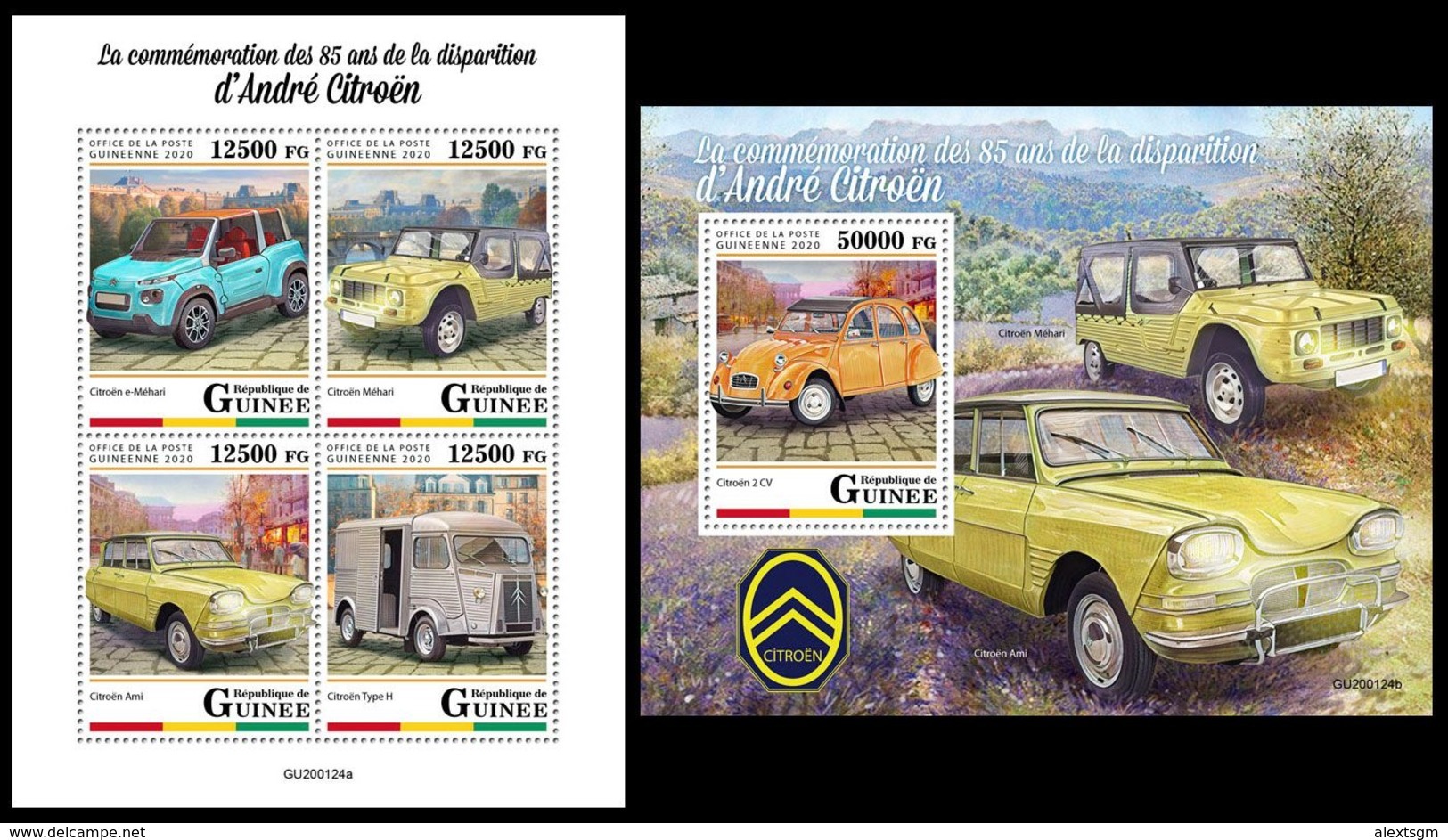 GUINEA 2020 - Citroen Cars. M/S + S/S. Official Issue [GU200124] - Coches