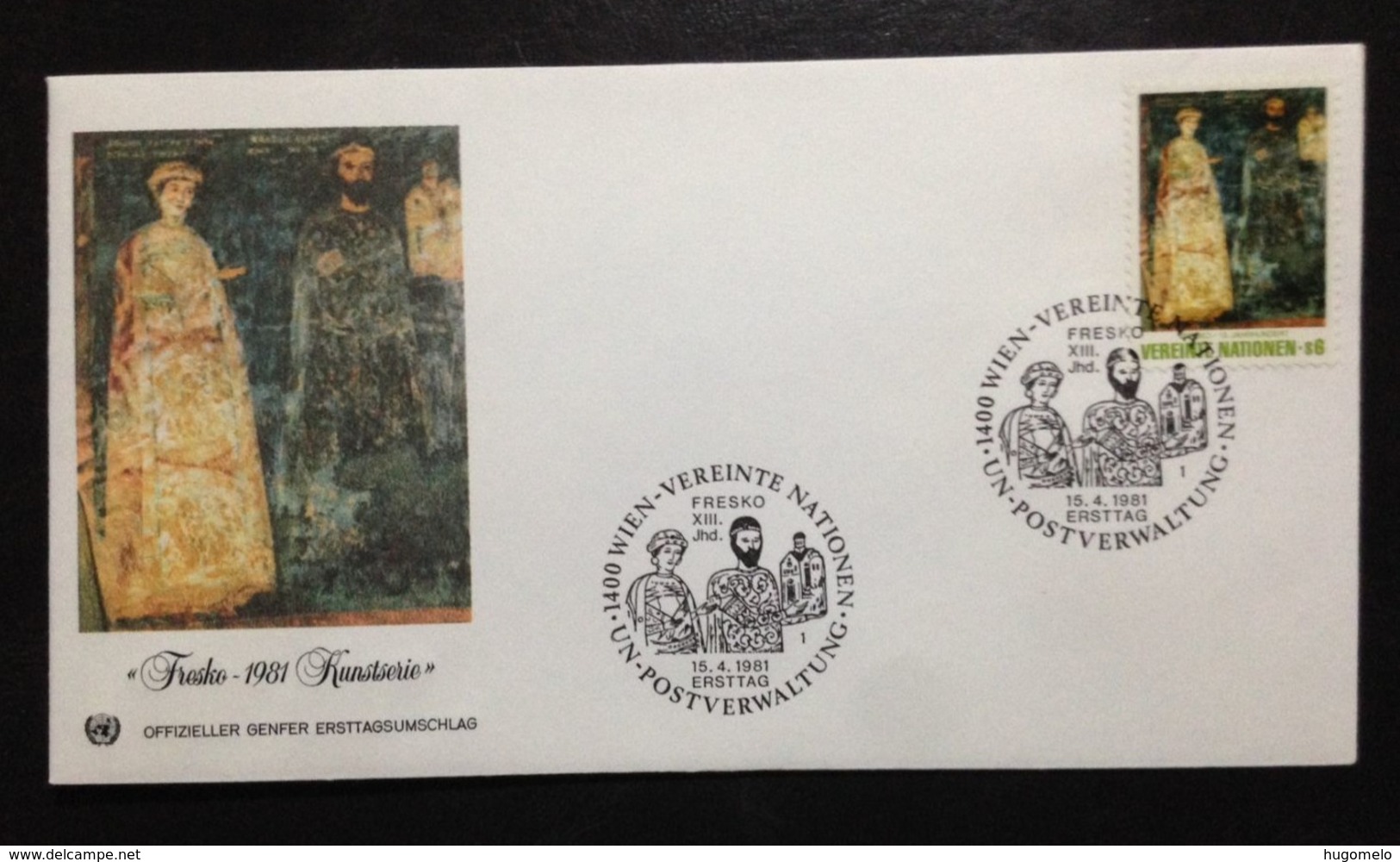 United Nations/Vienna, Uncirculated FDC, « Art », « Frescoes », 1981 - FDC