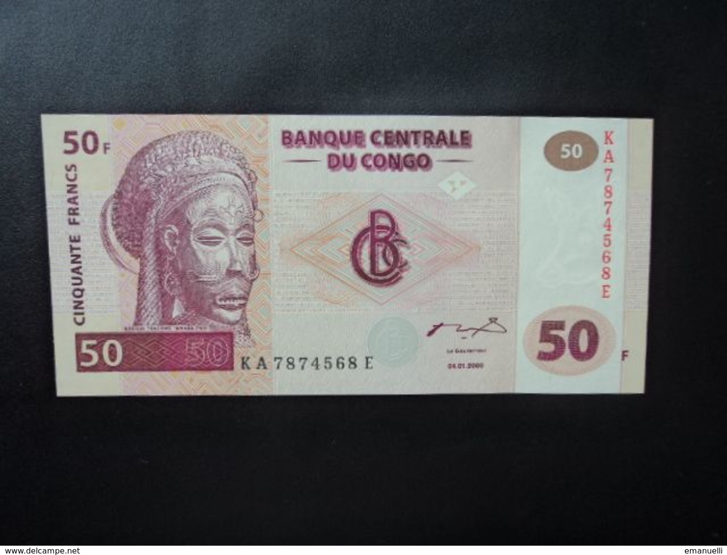 RÉPUBLIQUE DÉMOCATIQUE DU CONGO * : 50 FRANCS   4.1.2000     P 91A       NEUF - República Democrática Del Congo & Zaire