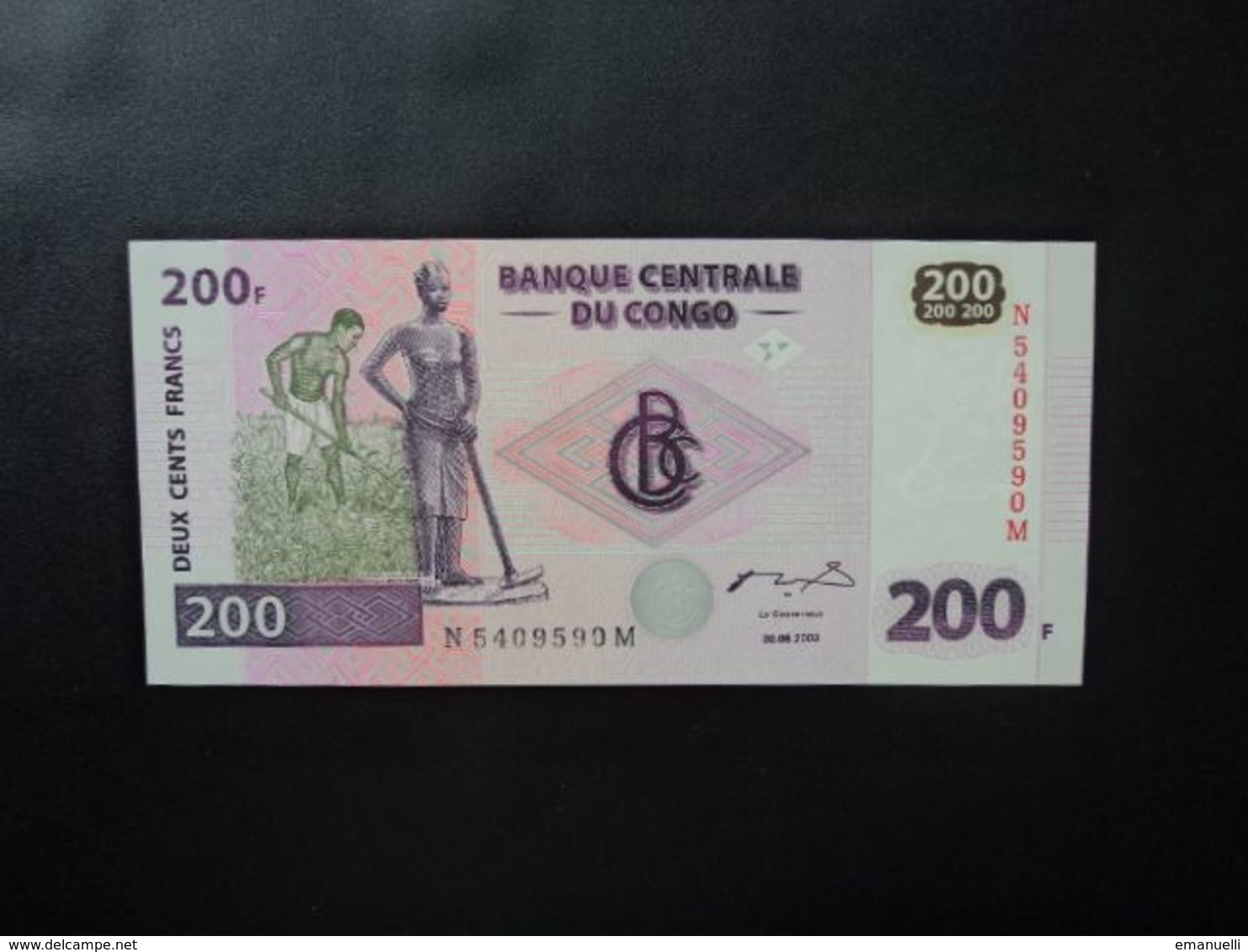 RÉPUBLIQUE DÉMOCATIQUE DU CONGO * : 200 FRANCS   30.6.2000     P 95A         NEUF - República Democrática Del Congo & Zaire