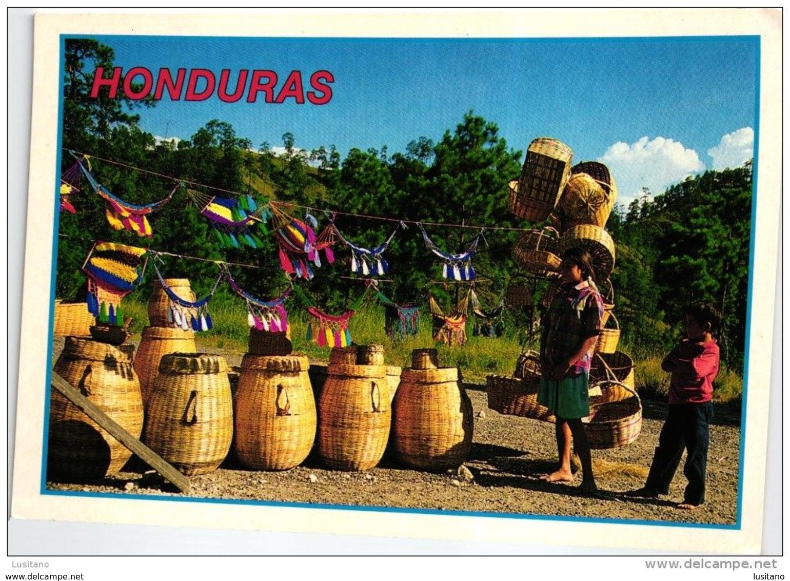 HONDURAS BASKET SELLER GIRL AND BOY VANNIER - Honduras