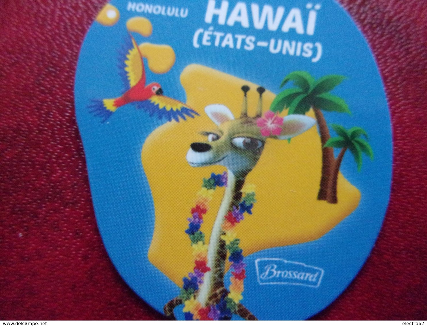 Magnet Brossard Savane Hawaï Etats-Unis USA Honolulu Girafe Perroquet Parrot Loro Giraffe Jirafa Giraffa Palmier Palm - Turismo