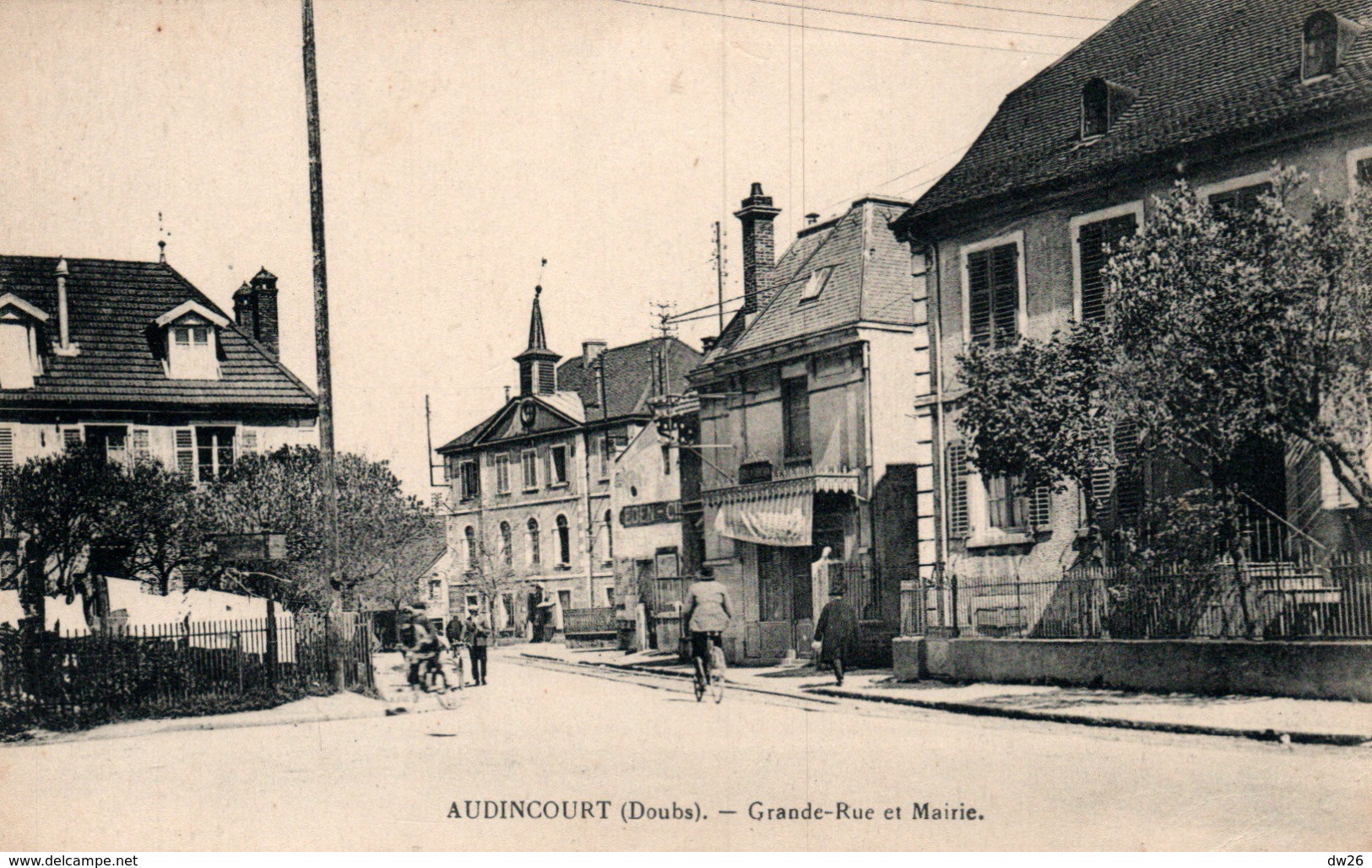 Audincourt (Doubs) La Grande Rue Et Mairie, Eden Cinéma - Edition E. Karrer - Otros & Sin Clasificación