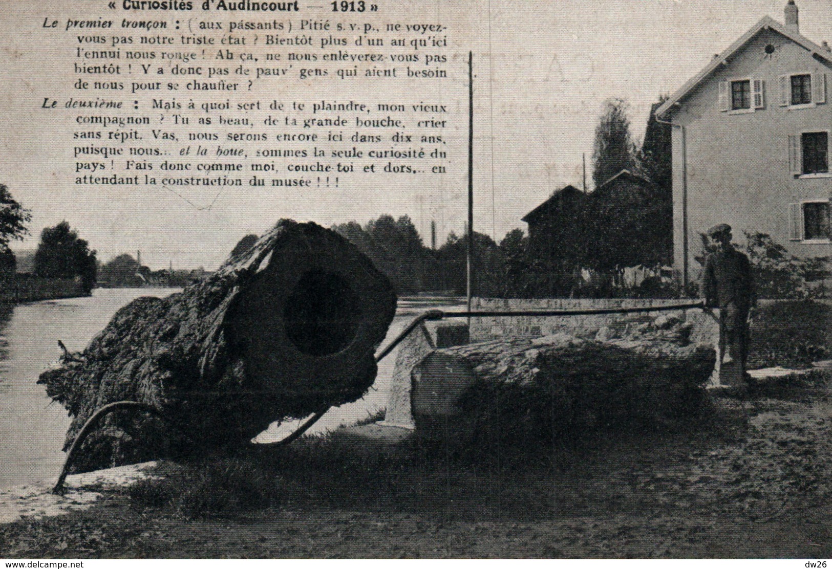 Curiosités D'Audincourt (Doubs) 1913 - Troncs D'arbres Couchés - Carte Non Circulée - Other & Unclassified