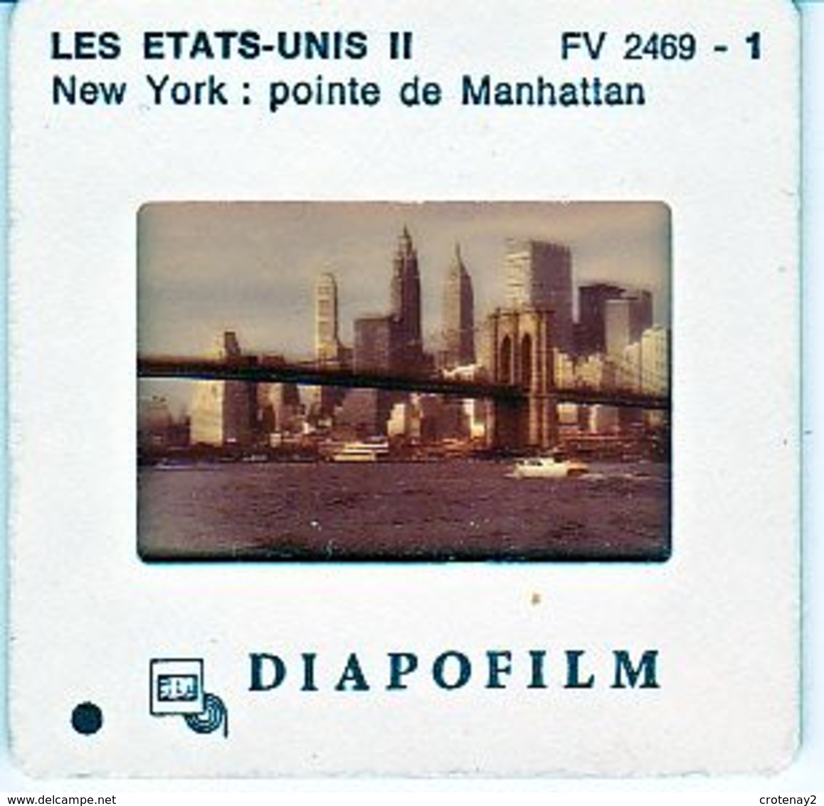 Photo Diapo Diapositive Slide ETATS UNIS N°1 New York Pointe De Manhattan VOIR ZOOM - Dias