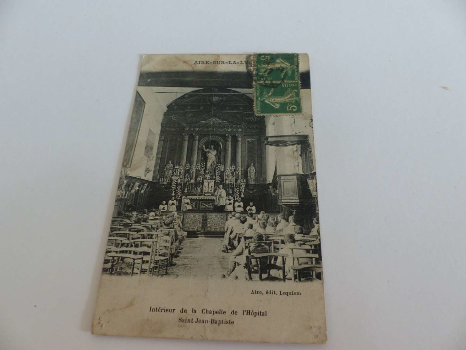 263 - CPA , Aire Sur La Lys , Intérieur De La Chapelle De L'Hôpital Saint Jean Baptiste - Aire Sur La Lys