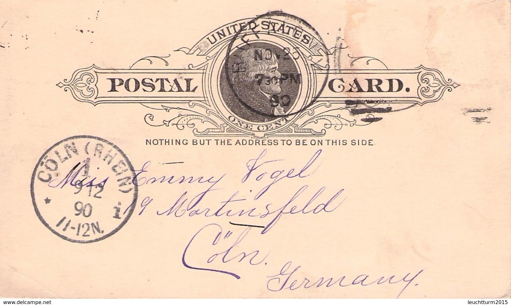 USA - POST CARD 1890 BUFFALO - CÖLN /ak628 - ...-1900