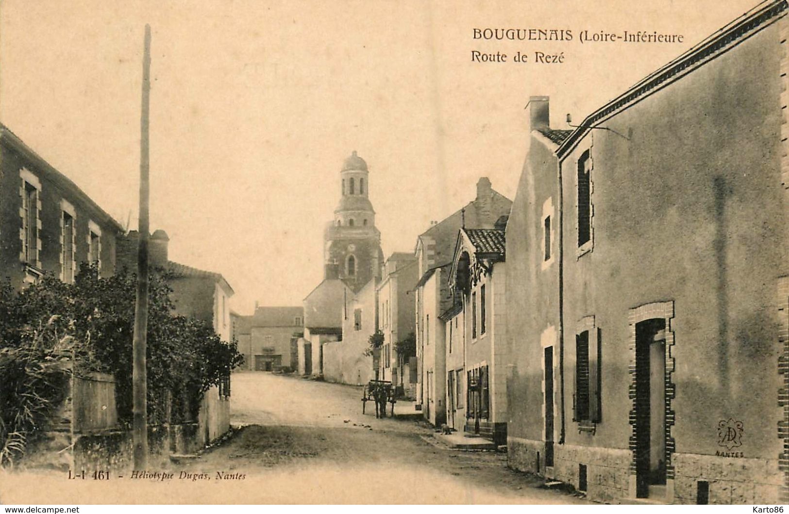 Bouguenais * Route De Rezé * Cpa Dos 1900 - Bouguenais