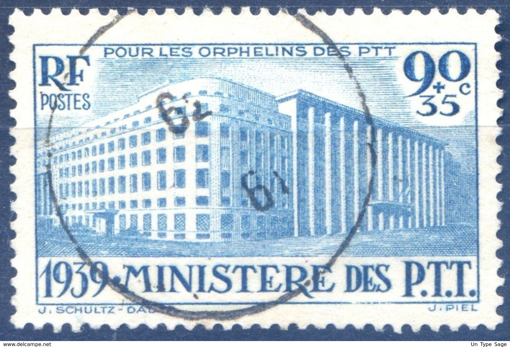France N°424 - Pour Les Orphelins Des PTT - Oblitéré - (F602) - Gebraucht