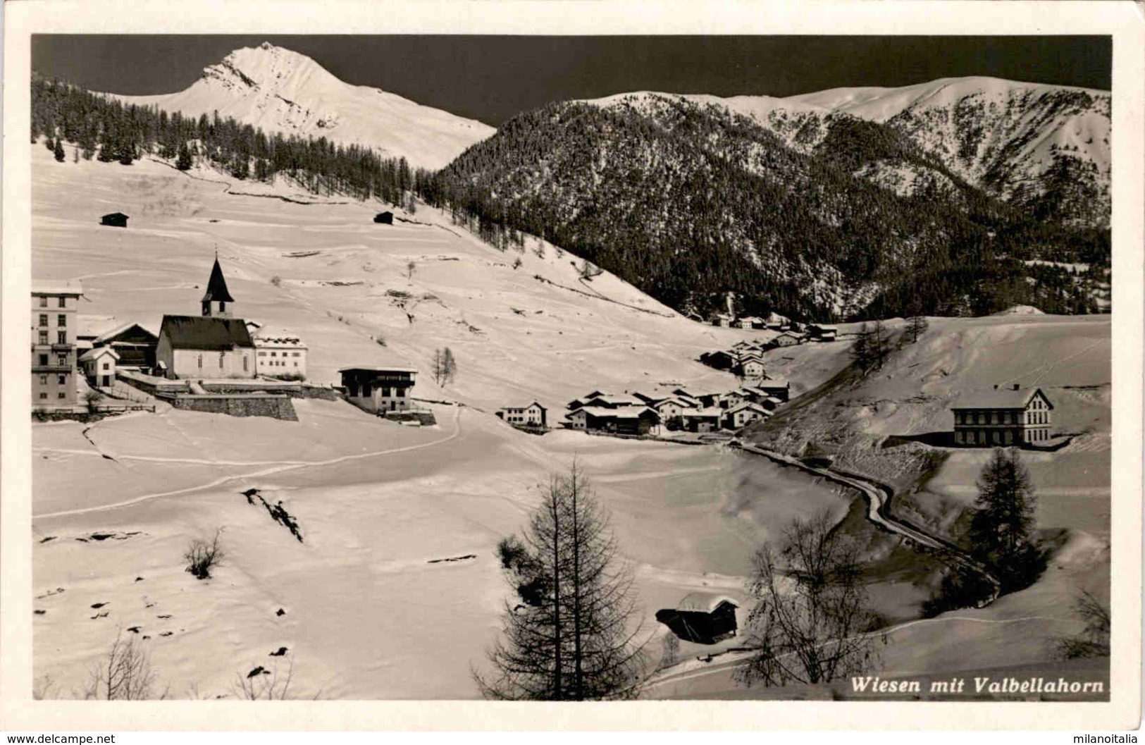 Wiesen Mit Valbellahorn (309) * 18. 3. 1930 - Wiesen