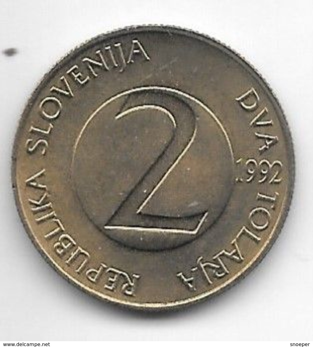 Slovenia 2 Tolarja 1992 Km 5 - Slovenië