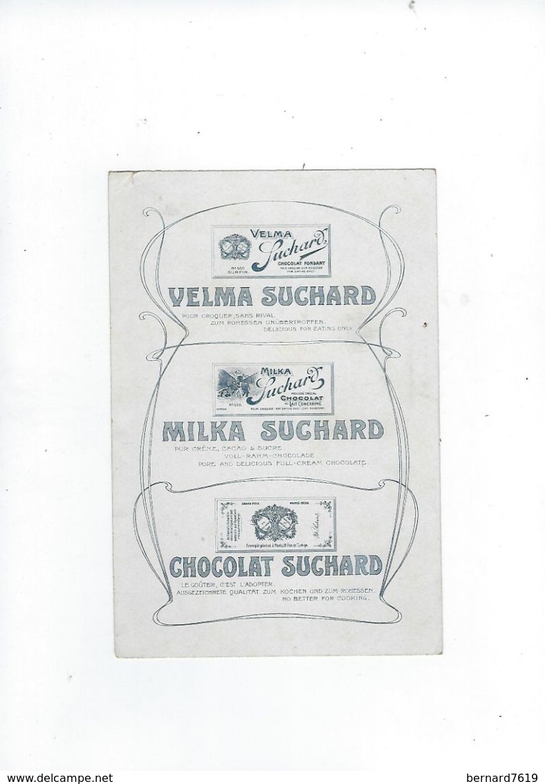 Menu Suisse  Chocolat Cacao  Suchard Neuchatel Le 23 Janvier  1905  Monte Rosa Et  Lysskamm - Menu