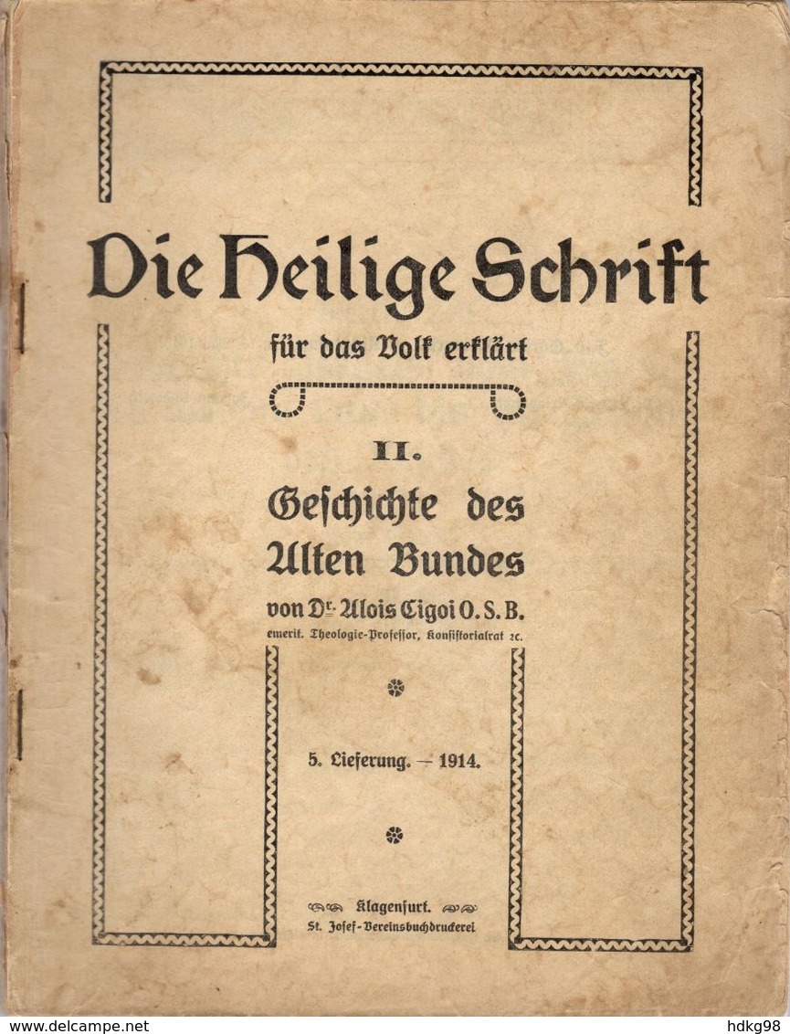 ZXB 1914 Die Heilige Schrift. Geschichte Des Alten Bundes. 5. Lieferung - 1914 - Judaísmo
