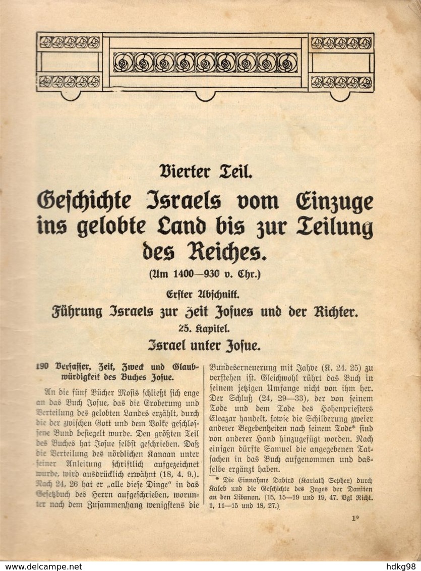ZXB 1914 Die Heilige Schrift. Geschichte Des Alten Bundes. 5. Lieferung - 1914 - Giudaismo