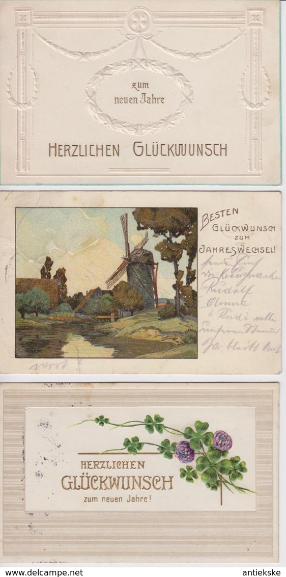 LOT 53 AK HERZLICHEN GLÜCKWUNSCH ZUM NEUEN JAHRE / 53 OUDE WENSKAARTEN THEMA NIEUWJAAR  1900 - 1938