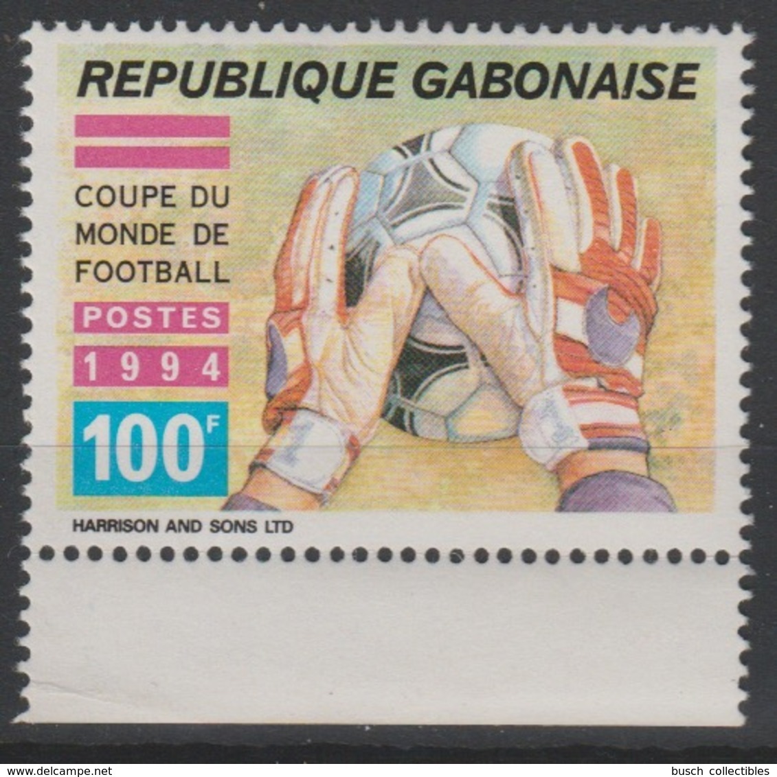 Gabon Gabun 1994 Mi. 1187 Coupe Du Monde De Football Fußball Soccer World Cup WM USA Etats-Unis RARE ! - 1994 – Stati Uniti