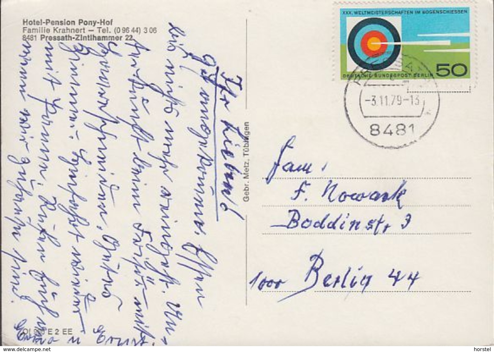 D-92690 Pressath - Zintlhammer - Restaurant Pension - Pony-Hof - Nice Stamp - Neustadt Waldnaab