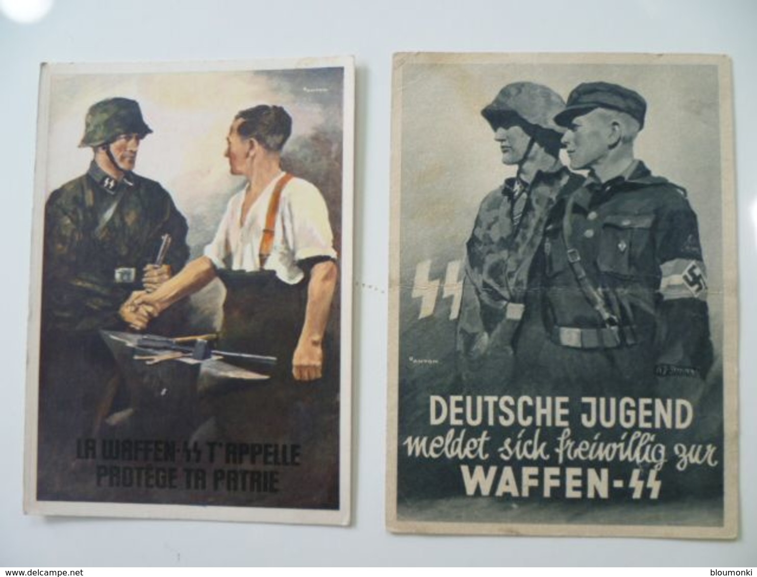 CPA / 2 Cartes Postales Anciennes Allemandes / DEUTSCHE JUGEND WAFFEN SS - Uniforms