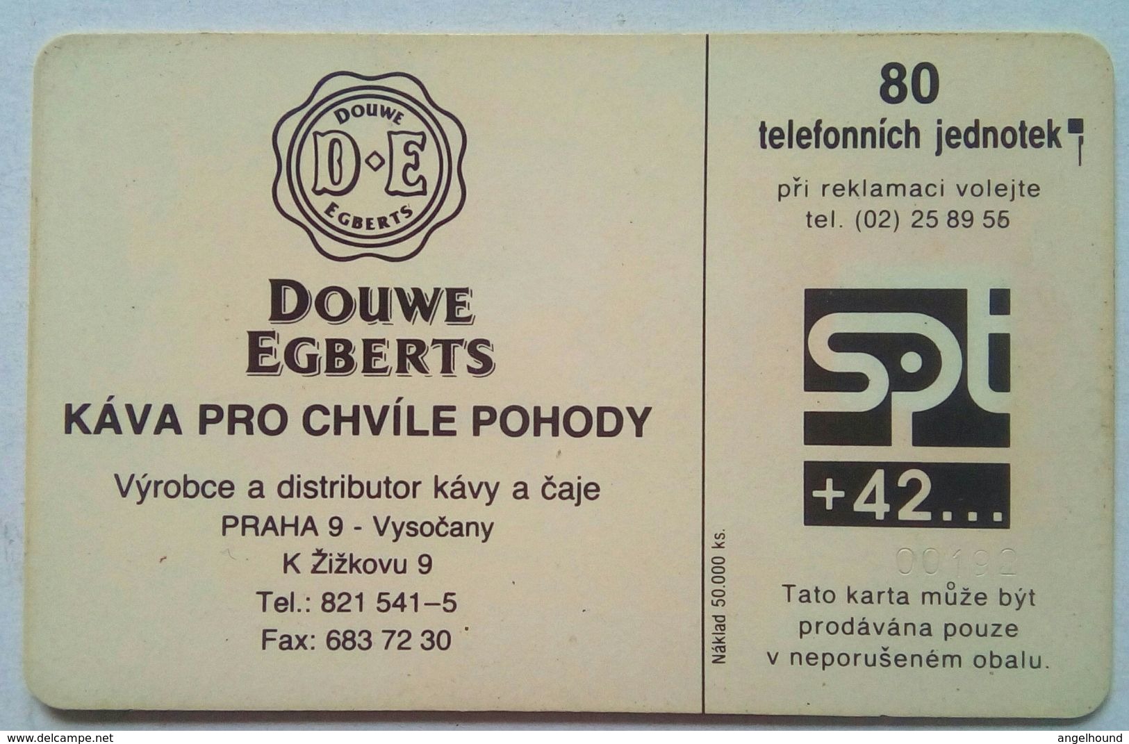 80 Units Douwe Egberts - Tchécoslovaquie