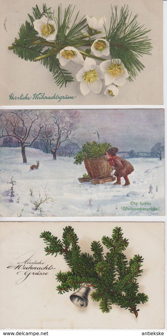 LOT 39 AK FRÖHLICHE WEIHNACHTEN / 39 OUDE WENSKAARTEN THEMA KERSTMIS  1899 - 1935 - Autres & Non Classés