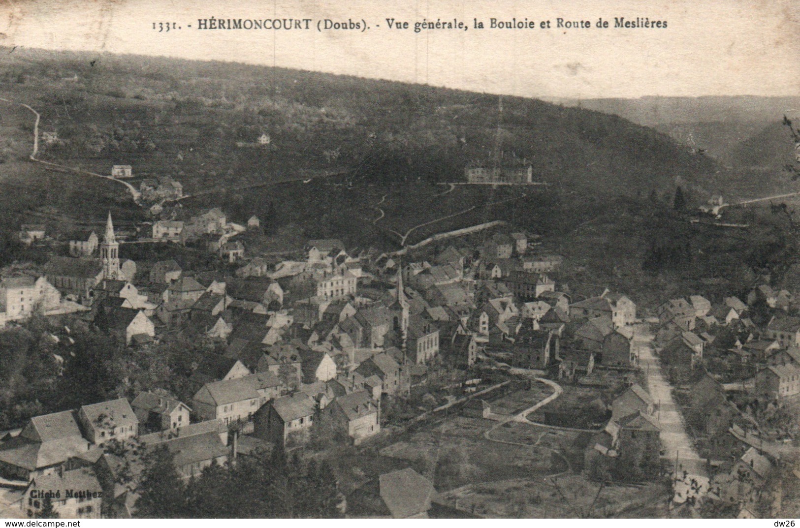 Hérimoncourt (Doubs) Vue Générale, La Bouloie Et Route De Meslières - Cliché Metthez, Carte N° 1331 - Otros & Sin Clasificación