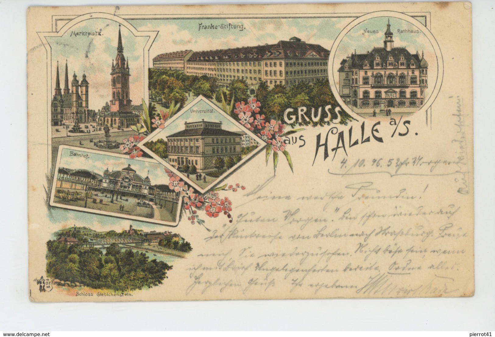 ALLEMAGNE - Gruss Aus HALLE (Carte Postée En 1896 ) - Halle I. Westf.