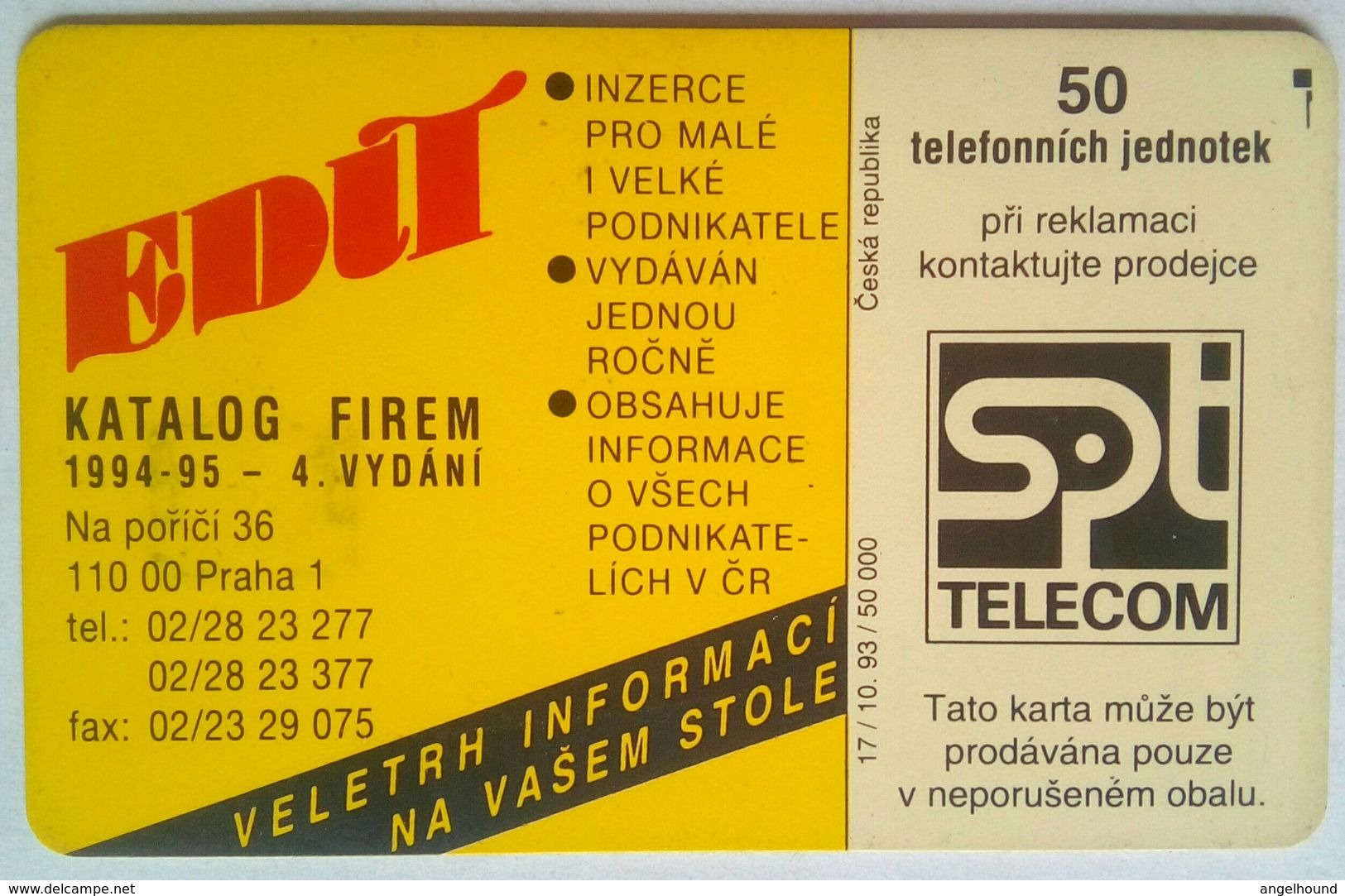 50 Units Edit Katalog Firem - Tchécoslovaquie