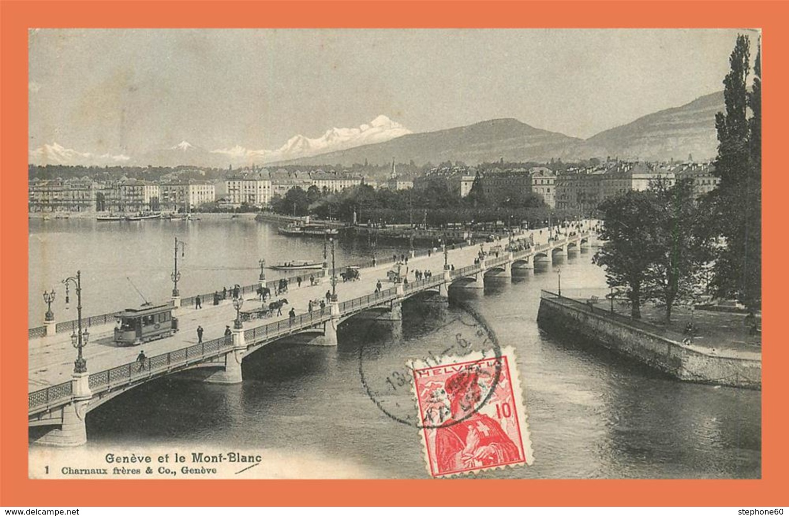 A559 / 357 GENEVE Et Le Mont Blanc ( Timbre ) - Genève