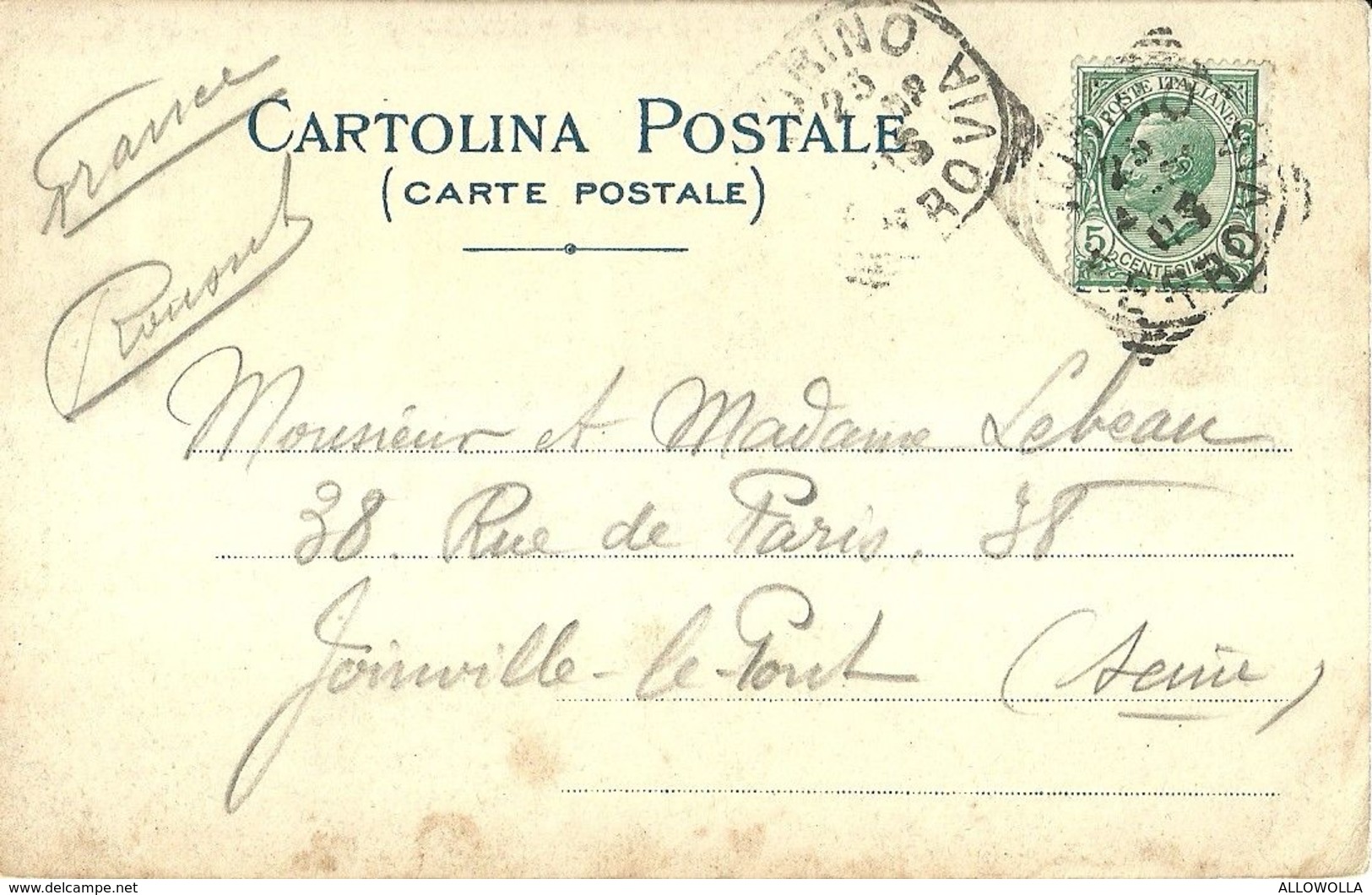 8475 " TORINO-FACCIATA DELLA STAZIONE CENTRALE " -CARTOLINA POSTALE ORIGINALE SPEDITA 1908 - Stazione Porta Nuova