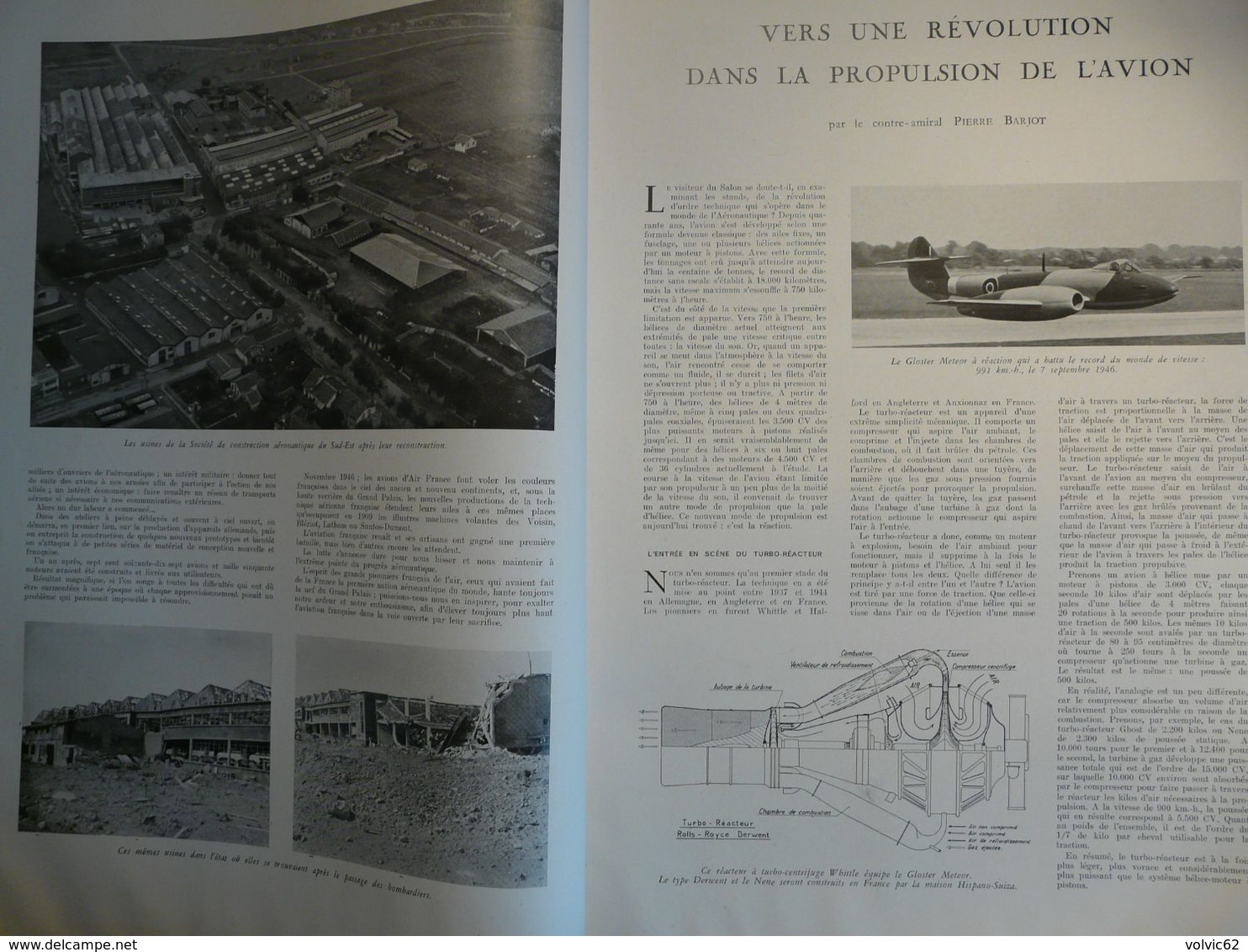 Illustration Salon Aéronautique 1946 Sartrouville Hydravion Lignes Grand Palais Militaire Truman Attentat Rome Lolos - L'Illustration