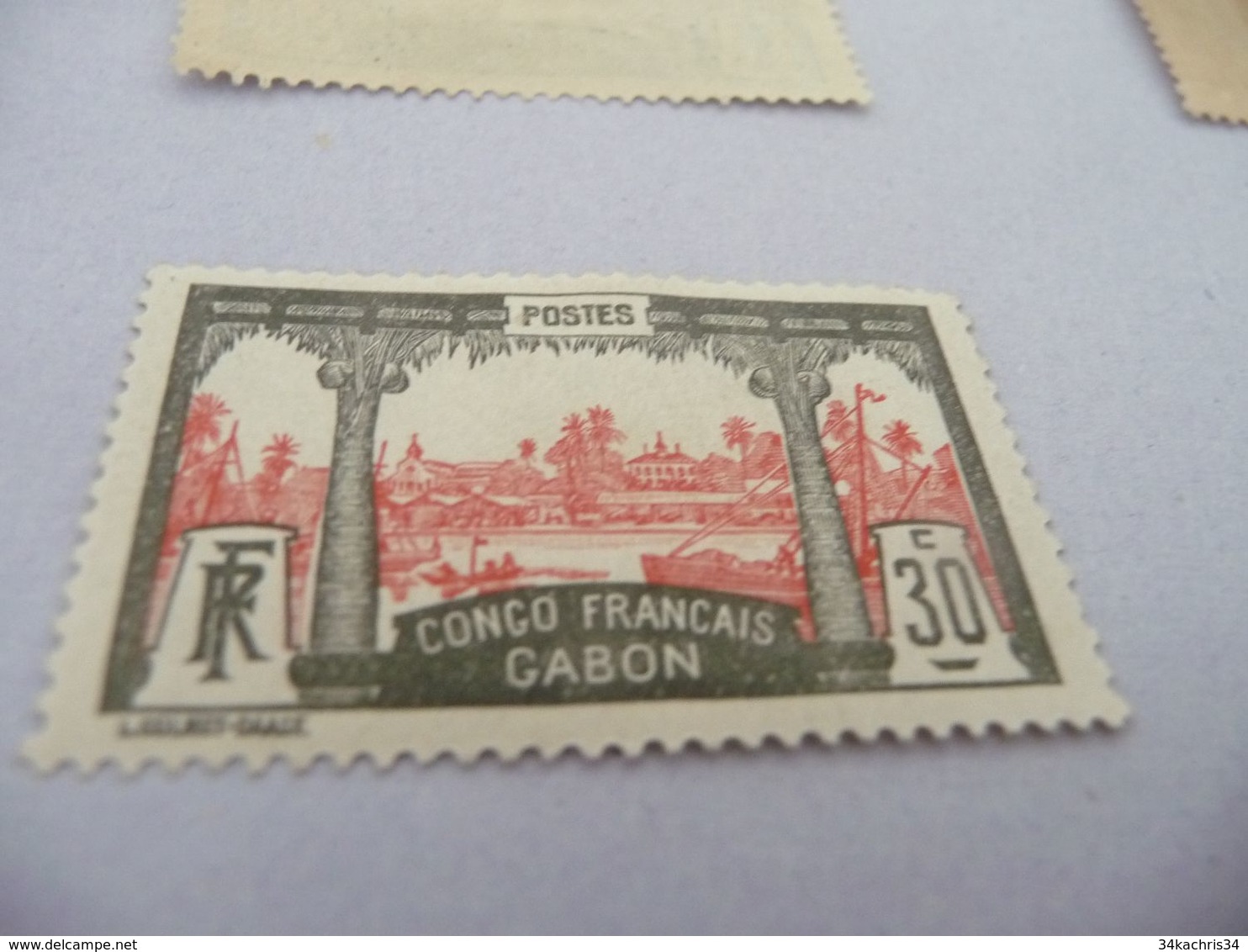 TP Colonies Françaises GABON Charnière N° 40 - Unused Stamps