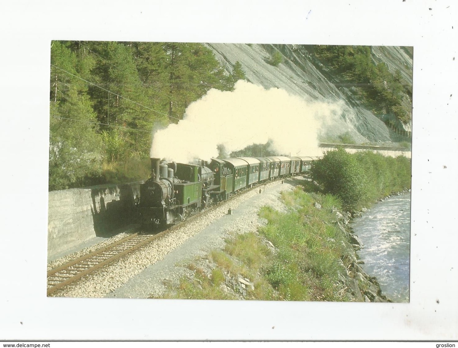 DANS LES GORGES DU RHIN PRES DE TRIN G 3/4 "HEIDI" ET G 4/5 107 LE 29 9 1968 - Trin