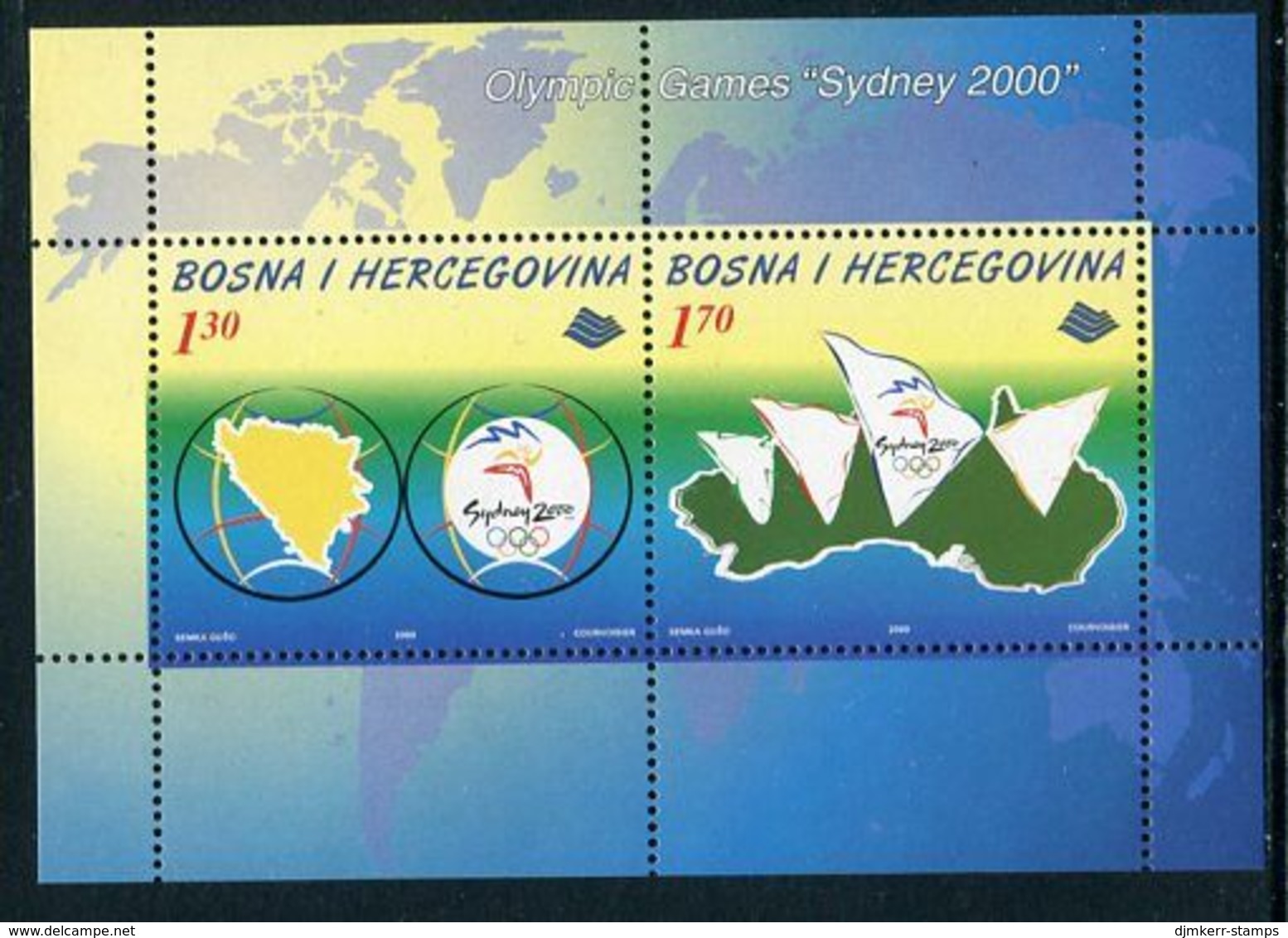 BOSNIA & HERZEGOVINA (Sarajevo) 2000 Olympic Games Block MNH / **.  Michel Block 8 - Bosnia And Herzegovina